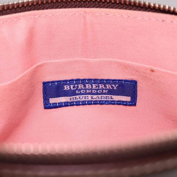 BURBERRY Nova Check Blue Label Shoulder Bag Canvas Brown Auth 40095 - Picture 9 of 16